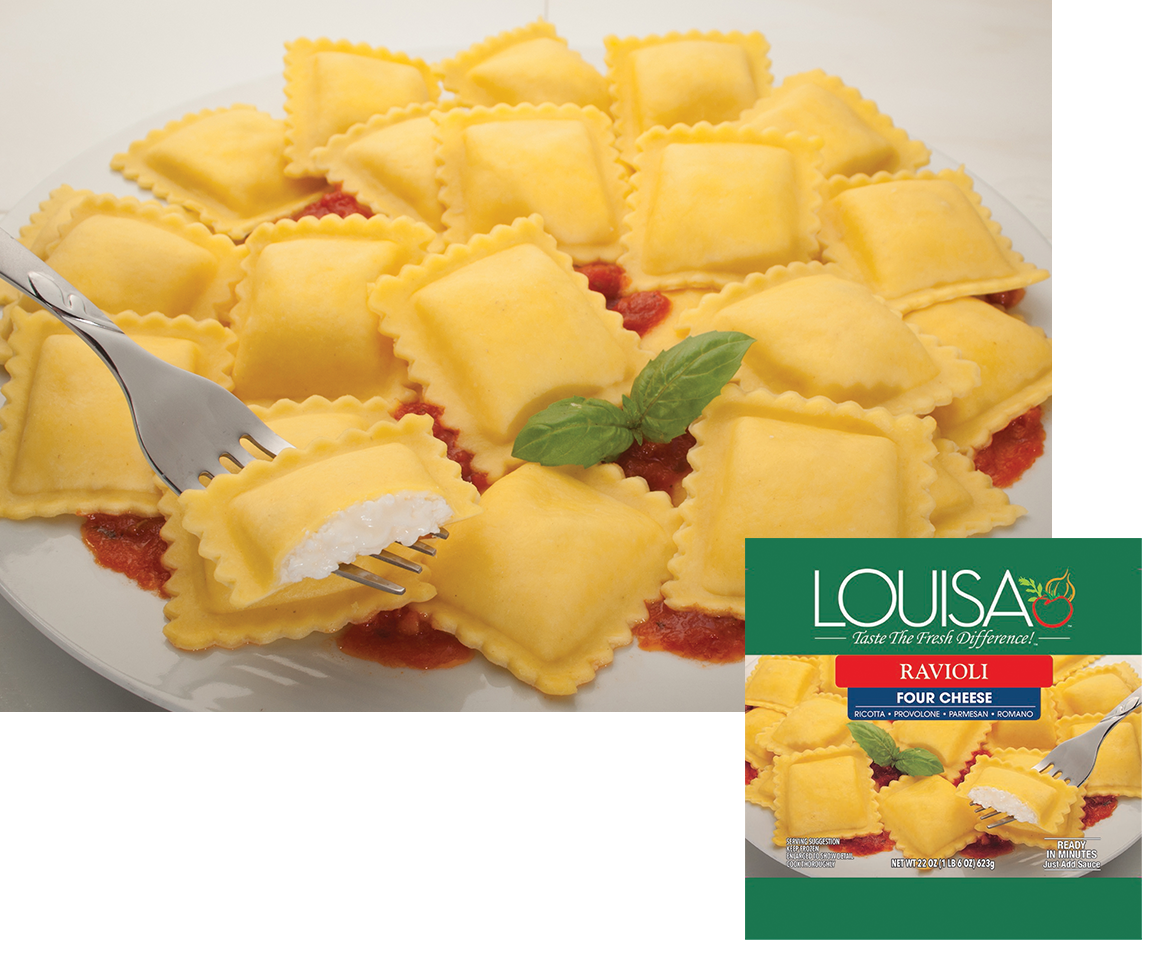 Ravioli, Four Cheese | Louisa Foods