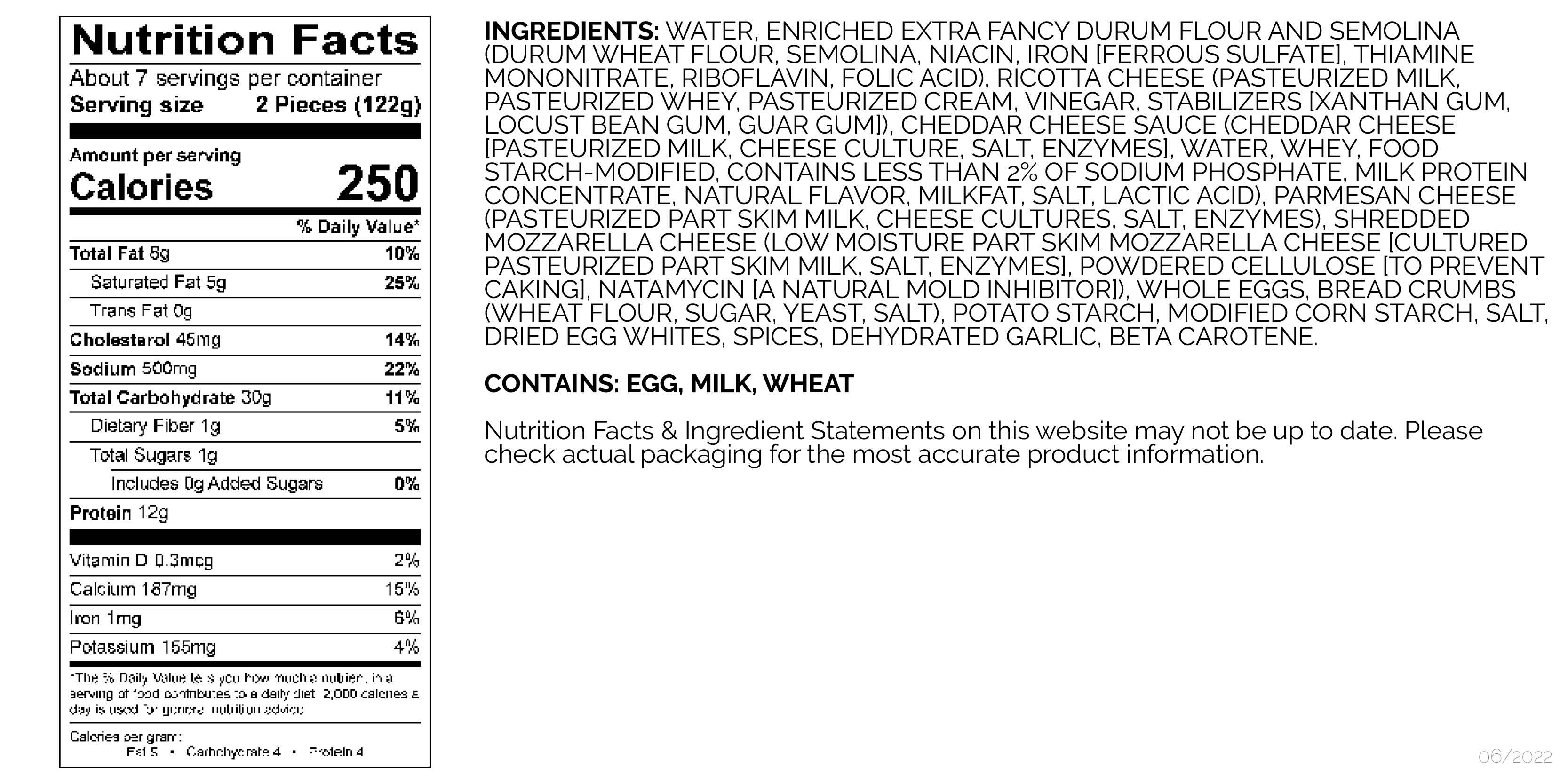 Nutritional Information