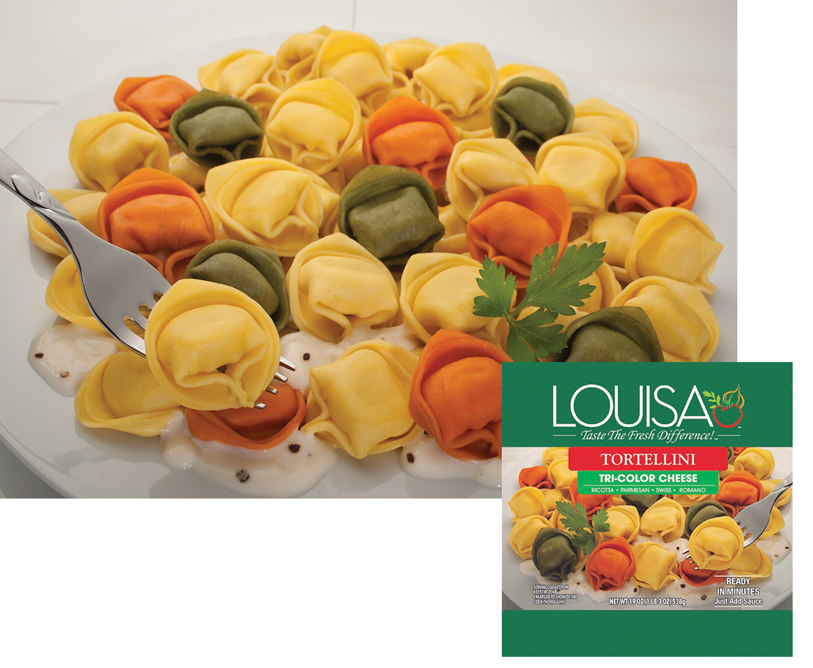 Tortellini, Tri-Color Four Cheese | Louisa Foods