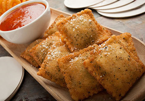 Breaded Four Cheese Toasted Ravioli with Vodka Sauce Recipe Photo
