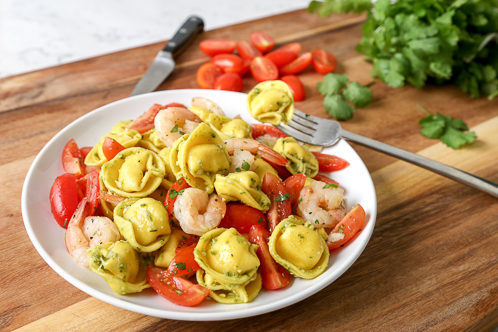 Caprese Tortellini Salad with Shrimp