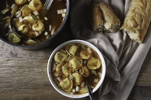 Four Cheese Tortellini Chicken Soup