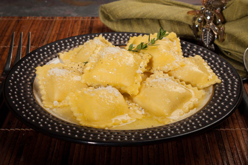 Beef Ravioli with Butter Sauce