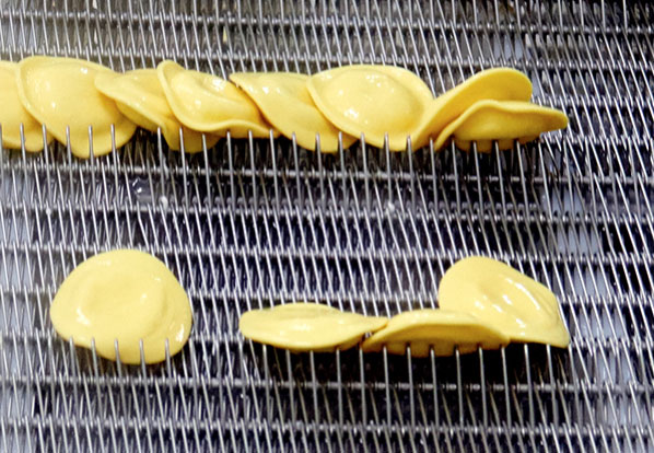 pasta being made in a factory