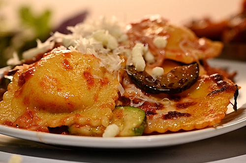 Four Cheese Ravioli and Zucchini Mucchio